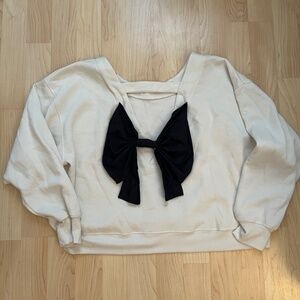 Maeve Bow-Back Sweatshirt